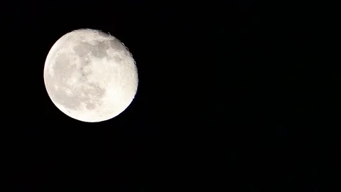 Night and full moon,bright full moon,close-up full moon video, Stock Footage 167136275