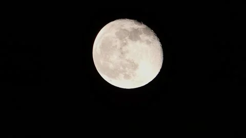 Night and full moon,bright full moon,close-up full moon video, Stock Footage 167136904