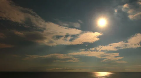 Night and the sea Stock Footage 30415399