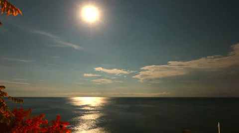 Night and the sea Stock Footage 30415919