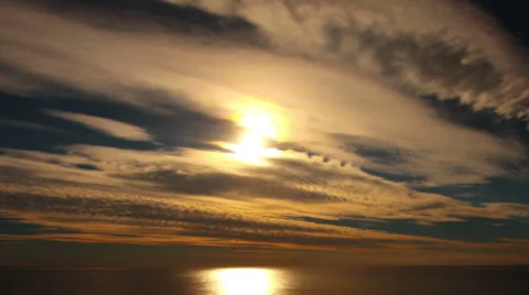 Night and the sea Stock Footage 31201413