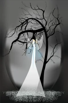 Night angel Stock Illustration