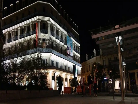 Night in Angers Stock Footage 80865865