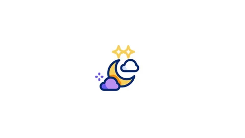 Night Animated Icon Stock Footage 320234624