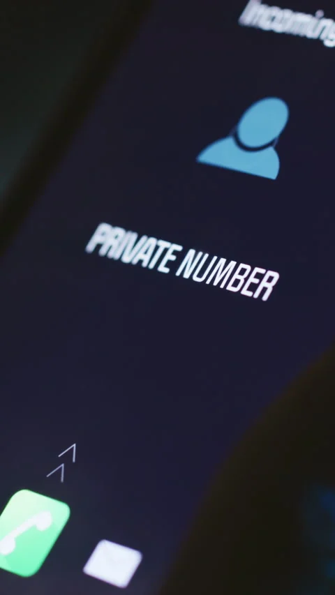 Night, answer or hands with phone screen for call, private number or phishing Stock Footage 333673560