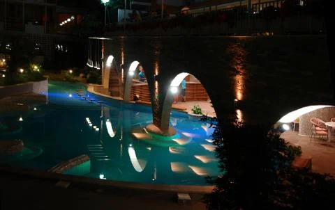 Night arcade Stock Photos