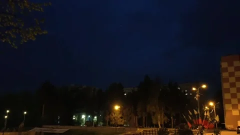 Night atmosphere with lightning Stock Footage 316951884