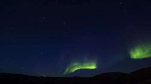 Night, Aurora Borealis, Timelapse, Clouds, Northern Lights Stock Footage 263905855