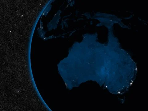 Night in australia Stock Illustration