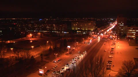 Night Avenue Stock Footage 34388301