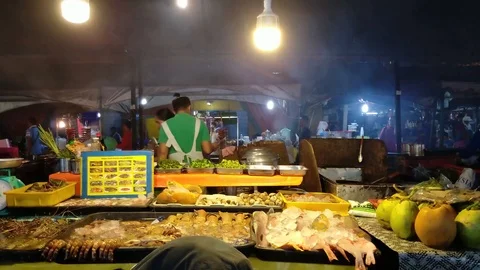 Night baazar Stock Footage 95271607