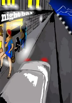 Night bar Stock Illustration