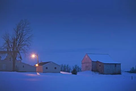 Night Barn Stock Photos