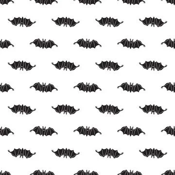 Night bat pattern seamless vector Illustrazione stock