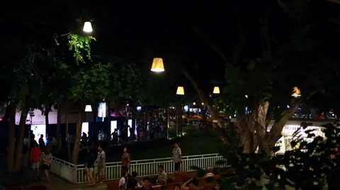 Night bazaar with lanterns Stock Footage 29991790