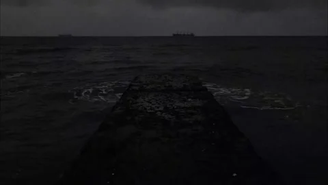 Night beach atmosphere Stock Footage 316946707