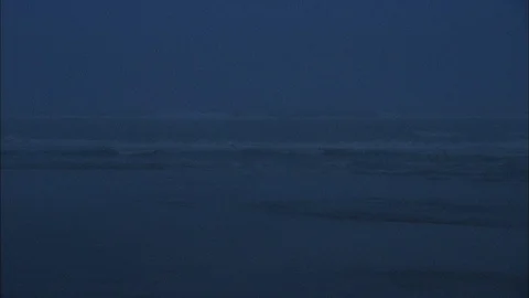 Night beach Stock Footage 87760081
