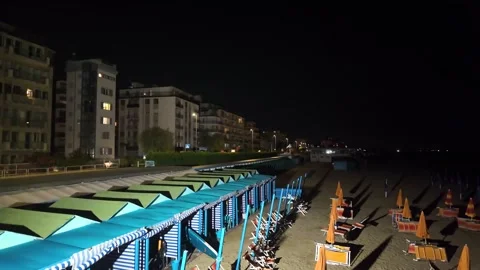 The night beach Stock Footage 280336388