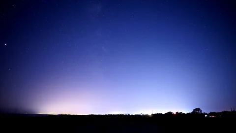 Night on beach timelapse Stock Footage 99429520