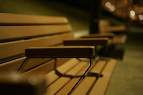 Night bench Stock Photos
