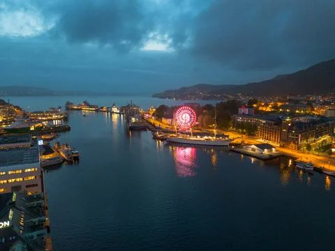 NIGHT IN BERGEN Stock Photos