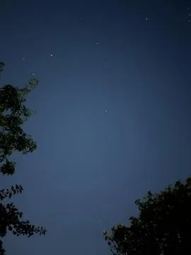 Night blue sky with clouds Stock Photos