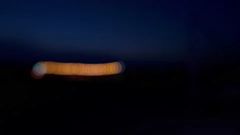 Night blurred beach lights Stock Footage 156813439