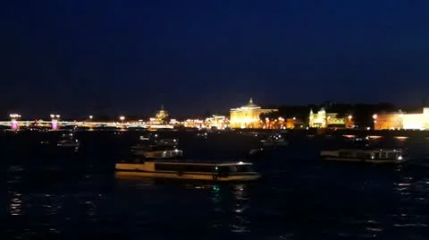 NIGHT BOAT PARADE Stock Footage 12466693