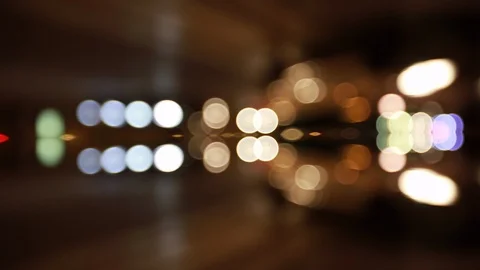 Night bokeh light from traffic Stock Footage 87391694