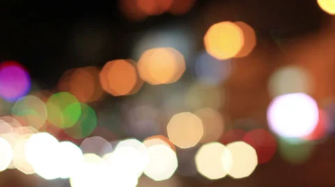 The Night Bokeh Traffic 3 Stock Footage 39386136