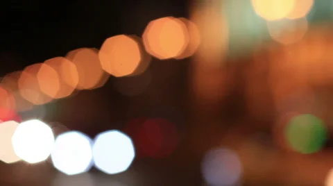 The Night Bokeh Traffic 4 Stock Footage 39381700