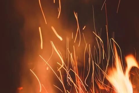 Night bonfire background Foto stock