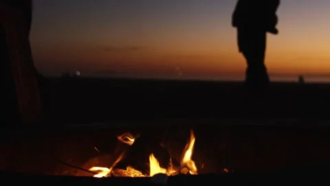 Night Bonfire Stock Footage 146757955