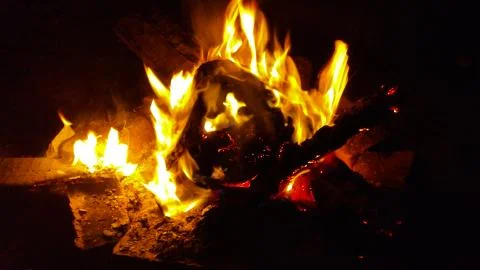 Night bonfire Stock Photos