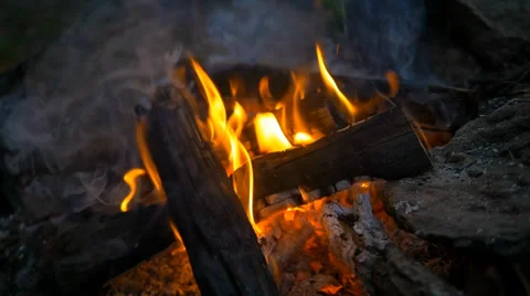 Night bonfire slowmotion Stock Footage 38845873