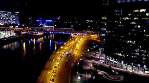 Night bridge aerial view 库存影片 81906845