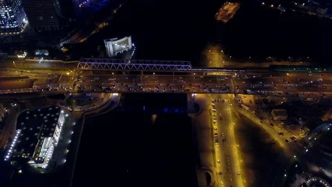 Night bridge aerial view 库存影片 81906880