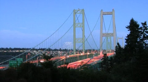 Night Bridge  Stock Footage 798696