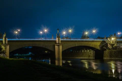 Night bridge 写真素材