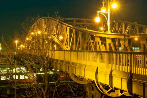 Night bridge Stock Photos