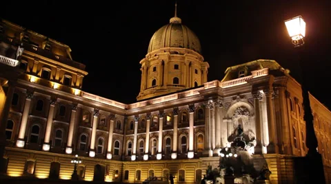 NIGHT BUDA CASTLE 5 FONTAIN ELS Stock Footage 39406512