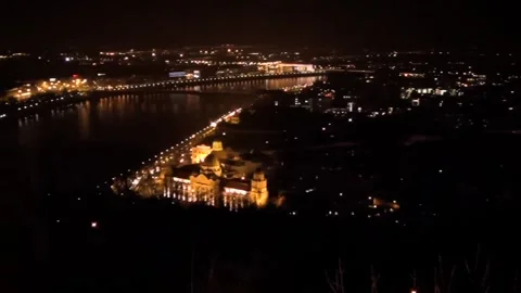 Night in Budapest Stock Footage 250297460