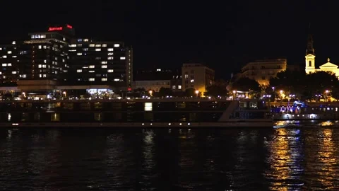 Night Budapest in lights Video stock 218113422