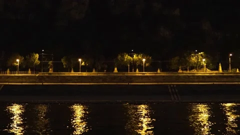 Night Budapest in lights Stock Footage 218113666
