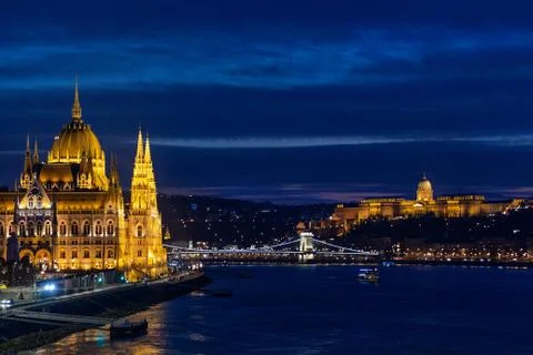 Night Budapest Stock Photos