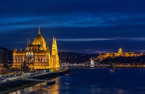 Night Budapest Stock Photos