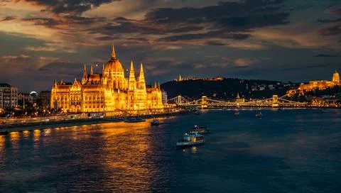 Night in Budapest Stock Photos