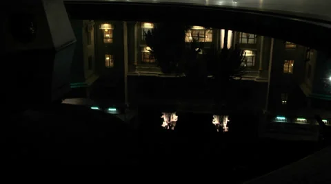 Night building with lights Stock Footage 32829917