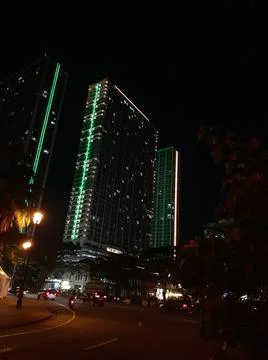 Night building Foto stock