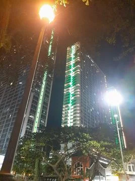 Night building Foto stock
